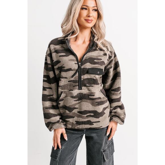 mittoshop Sweaters - MittoShop Camo Print Pullover Sweater
